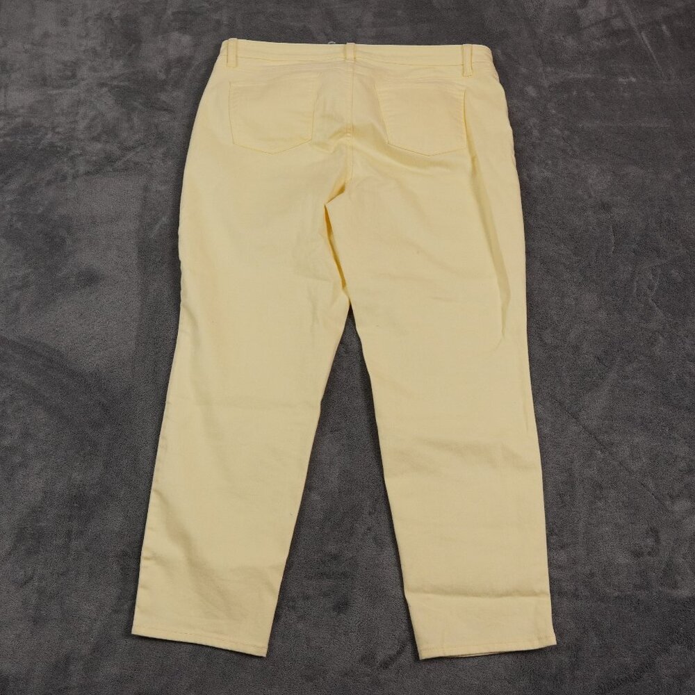 Talbots Jeans Women 16 Petite Yellow Corduroy Signature Ankle‎ Pants 16P NEW